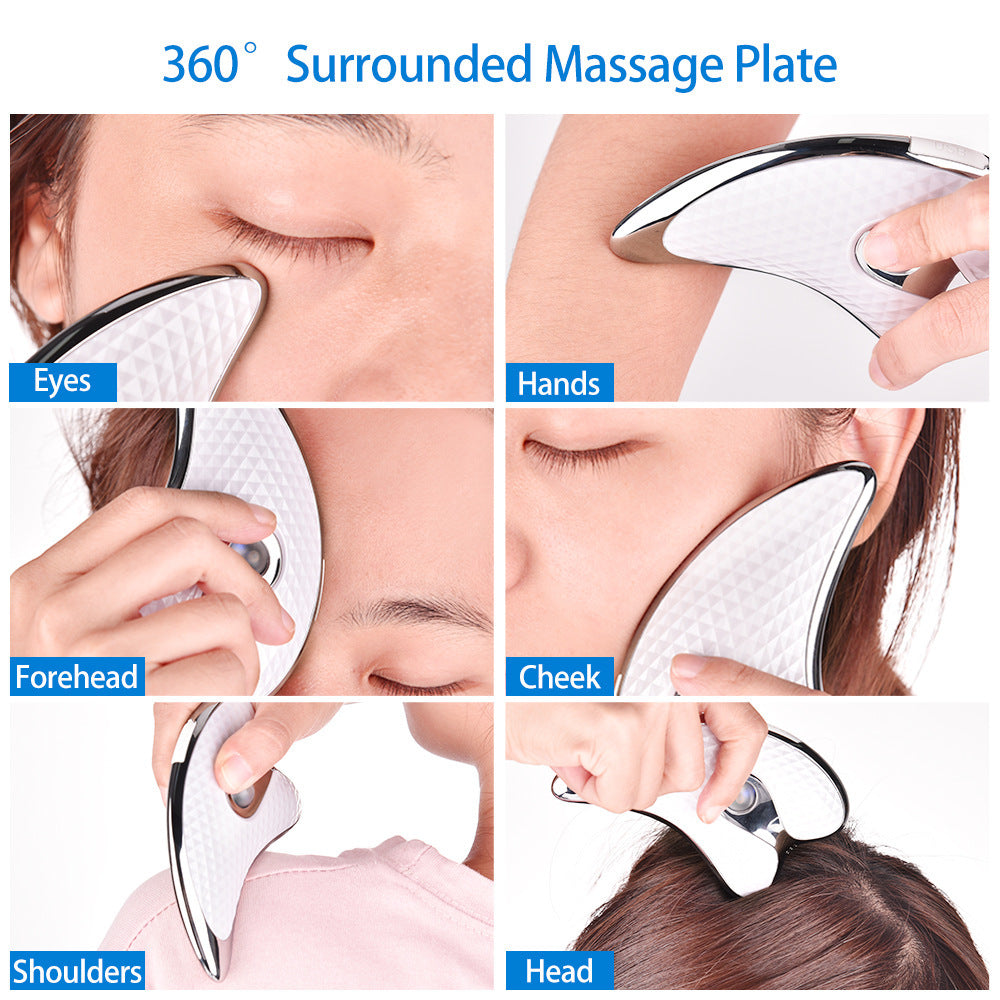 Rechargeable Vibrating Facial Massager & Scraping Board