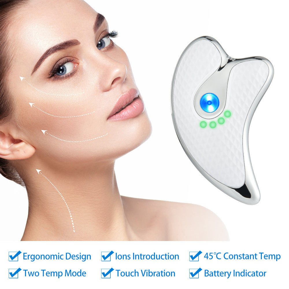 Rechargeable Vibrating Facial Massager & Scraping Board