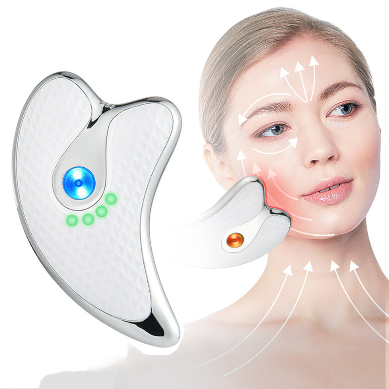 Rechargeable Vibrating Facial Massager & Scraping Board